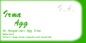 irma agg business card